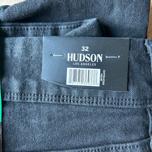Hudson Los Angeles Women's Straight Leg Jeans Black Size 12/32 - Picture 6 of 7